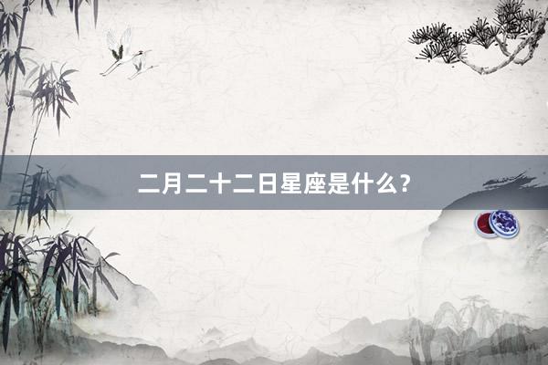 二月二十二日星座是什么？